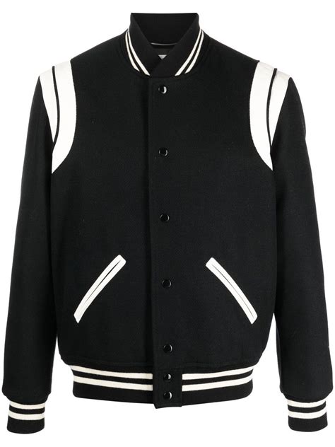 ysl bomber jacket men|saint laurent teddy jacket.